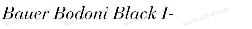 Bauer Bodoni Black I字体转换